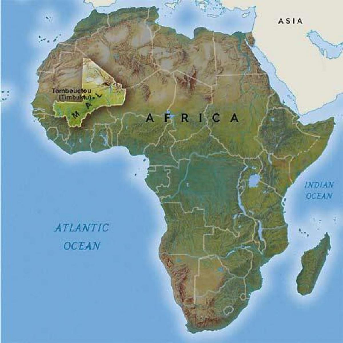 Մալին Արևմտյան Աֆրիկայի քարտեզի վրա